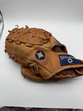 42-606 Spalding Vintage Left Handed Glove Mitt Top Grain Leather Pro Caliber