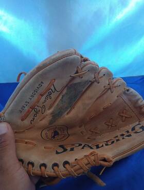 42-6116 Spalding Nolan Ryan Advisory Staff Leather Baseball Glove Youth 11.5 Lht