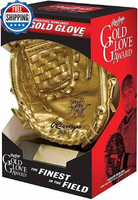 Sporting Goods 445018254251 Mini Gold Glove Award Trophy With Stand - Replica Edition