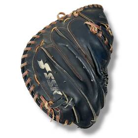 Cl-23 Ssk Catcher S Mitt Baseball Glove Black Leather For Right-hand Thrower Cl-23 Ssk Catcher S Mitt Baseball Glove Black Leather For Right-hand Thrower