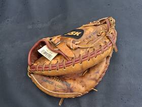 Cm-9100 Ssk S376 Vintage Usa Steerhide Leather Baseball Catchers Mitt Glove Rht