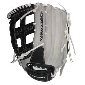 Bbg-002 Suncoast Melee Series Leather 13.5 Inch Softball Glove Mitt Grey Left Hand Throw New