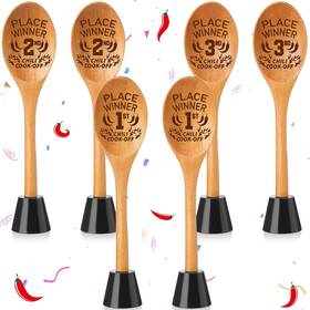Xue-sunnychicc-8 Sunnychicc 6 Pcs Chili Cook Off Prizes Wooden Spoon Trophy Awards Trophies 1