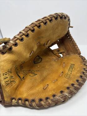 2414 T.m.c Quality Sporting Goods Vintage Tmc 241a Right Hand Throw Baseball Glove/ Mitt Rawhide Lace