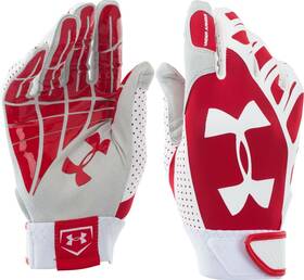 1299549-600 Under Armour 190510653640 Womens Motive Softball Fastpitch Batting Gloves Red