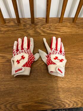 1378766 Under Armour Agtbb20 Boysft Ua Clean Up Batting Gloves Red / White 1378766 Under Armour Agtbb20 Boysft Ua Clean Up Batting Gloves Red / White