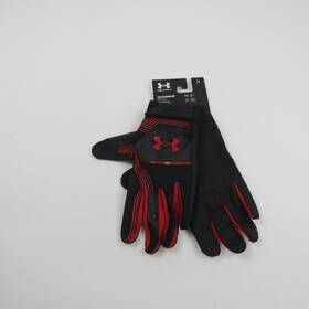 Eqpt-004340 Under Armour Gloves - Batting Mens Black/red New With Tags