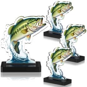 Chi-weysat-3254 Weysat 4 Pcs Fishing Trophy Award For Ceremonies Tournaments Competitions Acrylic Chi-weysat-3254 Weysat 4 Pcs Fishing Trophy Award For Ceremonies Tournaments Competitions Acrylic
