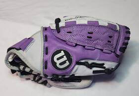Ao440 Wilson 026388995790 Fast Pitch Cat Osterman 10 Inch Fpcat Purple Monsta Web Softball Glove