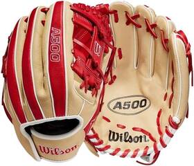 A500 Wilson 097512642613 Nwt Youth 11 Inch Left Hand Lht Utility Fielders Glove Red/beige 75 A500 Wilson 097512642613 Nwt Youth 11 Inch Left Hand Lht Utility Fielders Glove Red/beige 75
