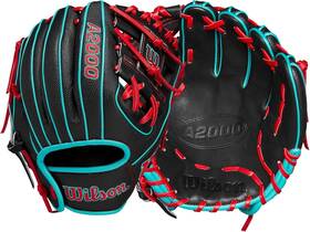 A2000 Wilson 097512720380 Superskin Pf11 11 Inch Baseball Glove Black/teal/red Right Hand Thrower A2000 Wilson 097512720380 Superskin Pf11 11 Inch Baseball Glove Black/teal/red Right Hand Thrower