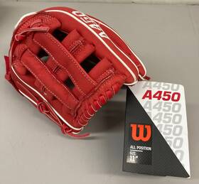 A450 Wilson 097512727266 Nwt Youth 11 Inch Infield Baseball Glove Red - New