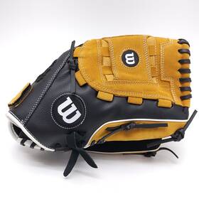A350 Wilson 097512815314 Baseball Glove 12.5 Inch Black Brown Genuine Leather Right Hand Throw