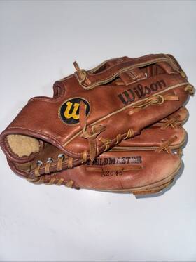 A2645 Wilson 233-0 Fieldmaster Shawon Dunston Leather Baseball Glove 12 Inch Rht