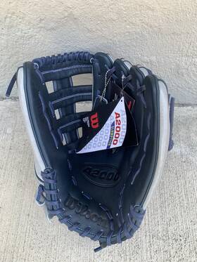 A2000 Wilson 772380633092 Slowpitch Glove 13 Inch Softball Rht Right Hand Navy Gray