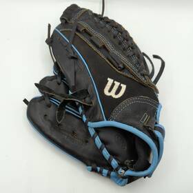 A04lf15115 Wilson 887768249991 Flash 11.5 Inch Fastpitch Leather Softball Glove Lht Black Blue