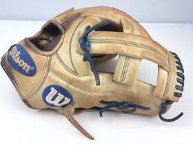 A2000 Wilson 887768835293 Pro Stock El3 11.75 Inch Infield Baseball Glove Rht Blue Tan Game Ready A2000 Wilson 887768835293 Pro Stock El3 11.75 Inch Infield Baseball Glove Rht Blue Tan Game Ready