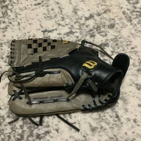 A03ls1514 Wilson 14 Inch Large A360 Softball Baseball Fielders Glove Black And Gray Lht