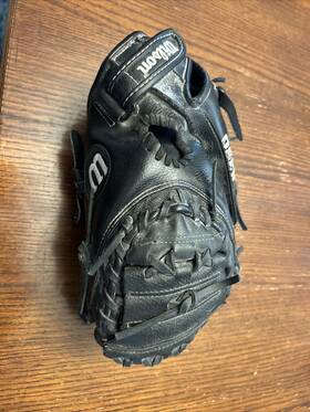 A03rb17 Wilson A360 Rht Black Leather Baseball Glove Catchers Mitt 31 1/2 Inch Cm315