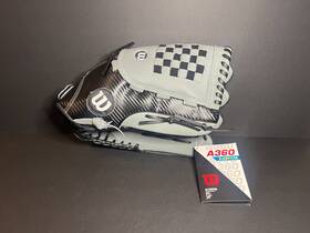 A03rs2114 Wilson Nwt 14 Inch Grey And Black A360 Right Throw Slowpitch Softball Glove
