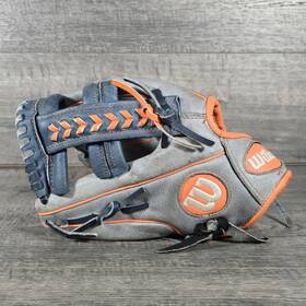 A04lb19cc1 Wilson A04rb19cc1 A450 Youth Baseball Glove 11 Inch Lht Gray Orange Left Hand Throw