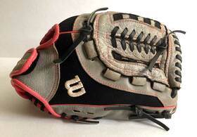 A04rf16115 Wilson Flash Fast Pitch Softball Glove Pink Gray 11.5 Inch Right Hand