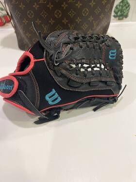 A04rf2212 Wilson Fast Pitch Softball Glove 12 Inch Black Pink Adjustable Flash Leath