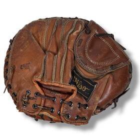 A2544 Wilson Vintage Smoky Burgess Catchers Mitt Brown For Right-handed Thrower