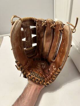 A9814 Wilson Force 5 Leather Baseball Glove Mitt 13 Inch Rht Taiwan - Excellent
