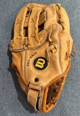 Ach2170 Wilson Vintage Jim Catfish Hunter Baseball Glove Pro-back Model Rht Rare