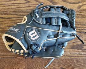 Ao4rb1912 Wilson Youth A450 12 Inch Baseball Glove Rht Black Leather