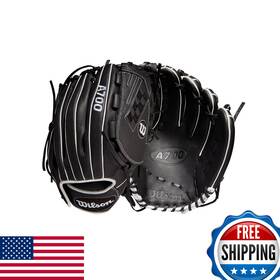 B094yrl5ms Wilson A700 12.5 Inch Fastpitch Outfield Glove - Right Hand Throw Black/white