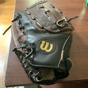 Wilson S14l 14 Inch Leather Softball Glove Brown/black Left Hand Adjustable Strap