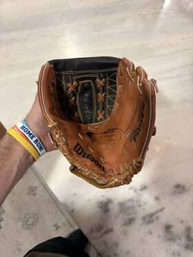 Tcf4 Wilson Ezy Catch Brown Black Leather Baseball Glove 5 Finger