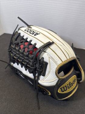 Wbw100185125 Wilson Wht/blk/gld A1000 Series 12.5 In Fastpitch Softball Glove Left Hand Throw Wbw100185125 Wilson Wht/blk/gld A1000 Series 12.5 In Fastpitch Softball Glove Left Hand Throw