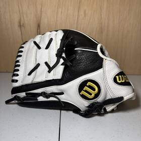 Wbw10042112 Wilson A500 12 Inch Black/white Leather Baseball Softball Glove Left Hand Throw