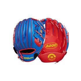 Wbw10135510 Wilson 2024 A200 Ez Catch 10 Inch Youth Baseball Glove - Royal/red/yellow