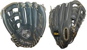 Wsa-a9735 Wilson 12 1/2 Inch Modified H Web Adult Softball Glove Gray Staff Series Rht Wsa-a9735 Wilson 12 1/2 Inch Modified H Web Adult Softball Glove Gray Staff Series Rht