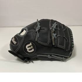 Wilson Wta03rb17112 Black Gray Leather Baseball Glove A360 11.5 Inch Right Lace Closure