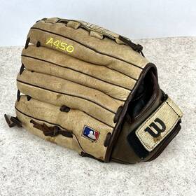 Wta0450 Wilson A450 Genuine Leather Youth Baseball Glove Size 12 Inch Left Hand Ez Snap