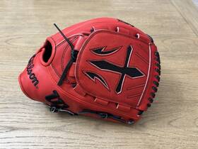 Wilson Wta2klb23l12 A2k 12 Inch Leather Baseball Glove Lht Laced Web Red Black