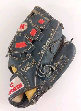 Rd6b-31 Worth Baseball Glove Rht Adult One Size Black Leather Red Dot Series