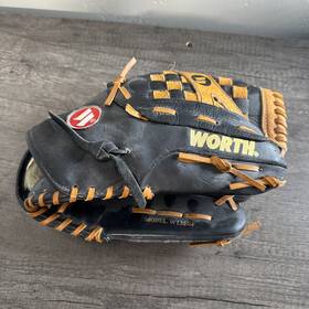 W135bf Worth Baseball Glove Model Enlarged Stinger Pad 13.5 Inch Black Tan Lh Throw