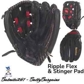 Wpc130-33 Worth Softball Glove Ripple Flex Powercell 13 Inch Right Hand Throw Black Wpc130-33 Worth Softball Glove Ripple Flex Powercell 13 Inch Right Hand Throw Black