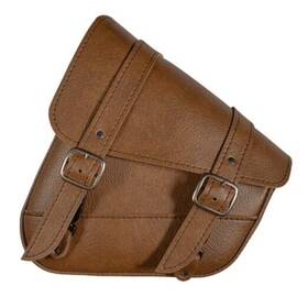 59774-00 Yes Warm Synthetic Leather Motorcycle Swingarm Bag For Softail/triangulated Brown