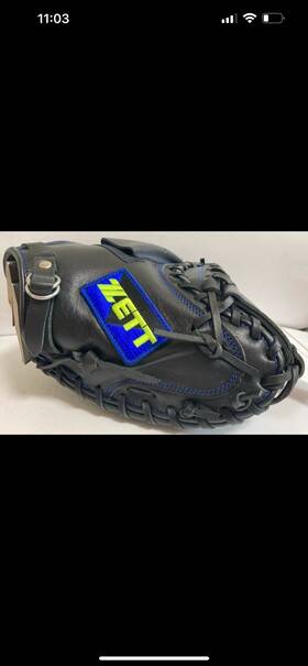 Brc-35712 Zett Baseball Glove Black Vintage Natural Leather Unused With Tags Made In Japan