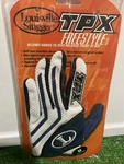 Vintage Louisville Slugger Tpx Freestyle Youth Medium Batting Gloves White-blue. Fixed Price $22.49.