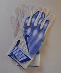 Nike Alpha Elite Text Batting Gloves Adult Unisex White/game Royal Large. Fixed Price $35.95.