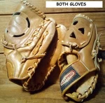 (23-8) "big Sport" Adult Model 224 & "all Pro" Pee-wee PW-693 Baseball Gloves. Fixed Price $17.85.