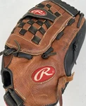 Rawlings Prem 14 All Leather Shell- Brown & Black Rht- Very Nice!. Fixed Price $34.95.